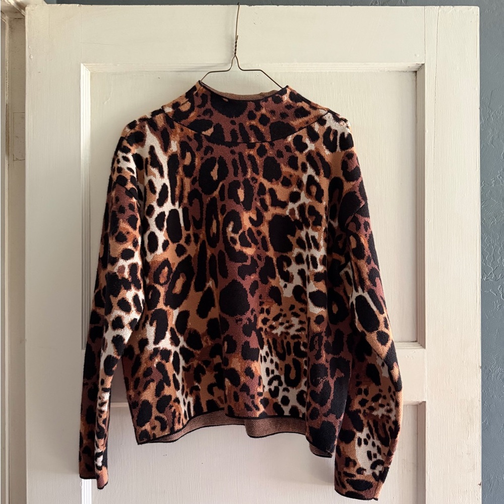 Anthropologie Leopard Print Sweater